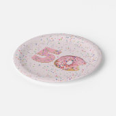 Assiettes En Carton 50e anniversaire Pink Donut Papier Plaque (Angle)