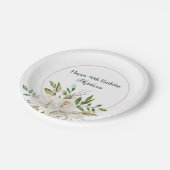 Assiettes En Carton 50e Anniversaire Plate de papier floral (Angle)
