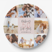 Assiettes En Carton 50e anniversaire rose girly parties scintillant ph (Devant)