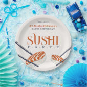 Assiettes En Carton 50e anniversaire Sushi Party Simple Retro (Fête)