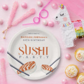 Assiettes En Carton 50e anniversaire Sushi Party Simple Retro (Fête)