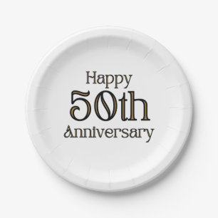 Assiettes En Carton 50e Anniversary