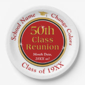 Assiettes En Carton 50e Classe Idées de Réunion, Plaques, Changer de C (Devant)