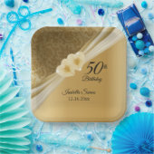 Assiettes En Carton 50e fête d'anniversaire - Gold Design (Fête)