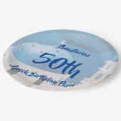 Assiettes En Carton 50e fête d'anniversaire grecque personnalisée (Angle)
