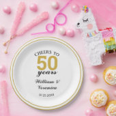 Assiettes En Carton 50ème anniversaire de Mariage d'or encourage à 50  (Fête)