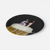Assiettes En Carton 51e anniversaire bière avec bougie (Angle)