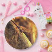 Assiettes En Carton 534424932Elegant Red Darter Dragonfly Insect Art (Fête)