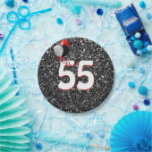 Assiettes En Carton 55e anniversaire Ballons sur Parties scintillant n (Fête)