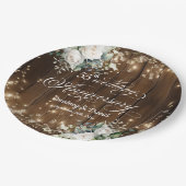 Assiettes En Carton 55e anniversaire du Mariage Lumières à cordes rust (Angle)