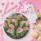 Assiettes En Carton 55e anniversaire du Mariage Pink Calla Lily (Fête)