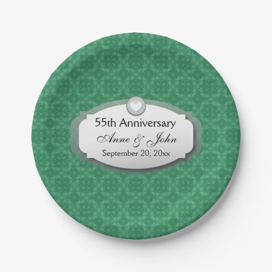 Assiettes En Carton 55e anniversaire Emerald Green Z28 (Devant)