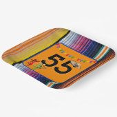 Assiettes En Carton 55e anniversaire fête Design mexicain (Angulaire)