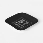 Assiettes En Carton 57e anniversaire — Art Déco Inspiré Look "57" + No (Angulaire)