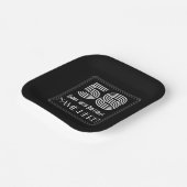 Assiettes En Carton 58e anniversaire — Art Déco Inspiré Look "58" + No (Angulaire)