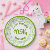 Assiettes En Carton 5e anniversaire Numéro moderne Motif noir/blanc (Fête)