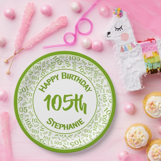 Assiettes En Carton 5e anniversaire Numéro moderne Motif noir/blanc (Fête)