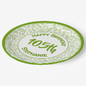 Assiettes En Carton 5e anniversaire Numéro moderne Motif noir/blanc (Angle)