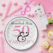 Assiettes En Carton 5O et fabuleux Elegant Anniversaire Moderne (Fête)