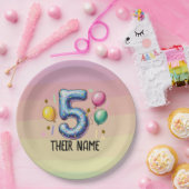 Assiettes En Carton 5th birthday party no theme (Fête)