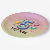 Assiettes En Carton 5th birthday party no theme (Angle)