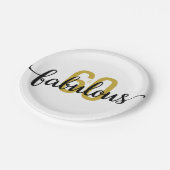 Assiettes En Carton 60 et fabuleux 60e anniversaire (Angle)