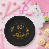 Assiettes En Carton 60 et fabuleux Black and Gold (Fête)