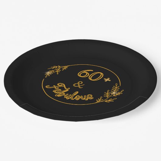 Assiettes En Carton 60 et fabuleux Black and Gold (Angle)
