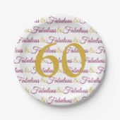 Assiettes En Carton 60 et fabuleux Elégant 60e anniversaire (Devant)