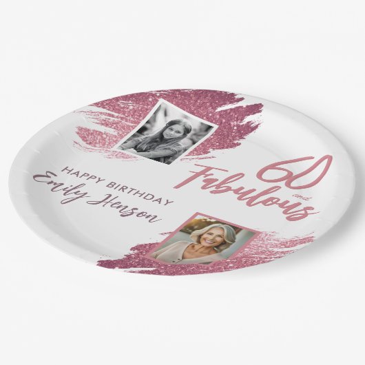 Assiettes En Carton 60 et fabuleux Parties scintillant rose 2 Photo 60 (Angle)