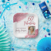 Assiettes En Carton 60 et fabuleux Parties scintillant rose photo 60e  (Fête)