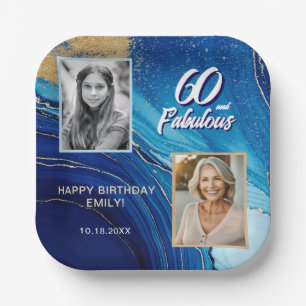 Assiettes En Carton 60 et Fabulous Marble Parties scintillant 2 Photo 