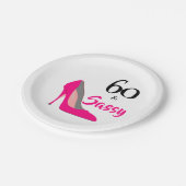 Assiettes En Carton 60 et Sassy 60e fête d'anniversaire (Angle)