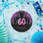 Assiettes En Carton 60 Fabuleux anniversaire noir violet parties scint (Fête)
