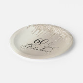 Assiettes En Carton 60 Fabuleux Parties scintillant Gold fête d'annive (Angle)