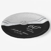 Assiettes En Carton 60e / 75e anniversaire de Mariage diamant sur Balc (Angle)