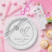 Assiettes En Carton 60e / 75e Anniversaire du diamant (Fête)