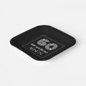 Assiettes En Carton 60e anniversaire — Art Déco Inspiré Look "60" + No (Angulaire)