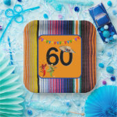 Assiettes En Carton 60e anniversaire Conception mexicaine (Fête)