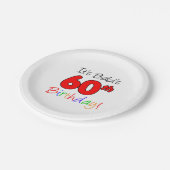 Assiettes En Carton 60e anniversaire de Babi Grand-mère tchèque (Angle)