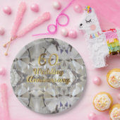 Assiettes En Carton 60e Anniversaire du Mariage diamant Typographie de (Fête)