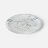 Assiettes En Carton 60e anniversaire du Mariage Diamond (Angle)