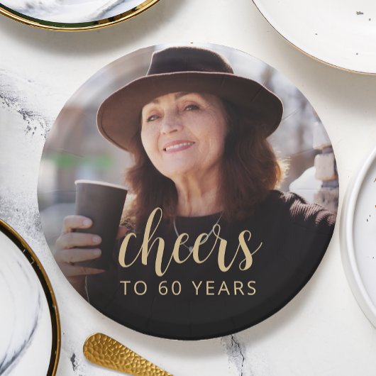 Assiettes En Carton 60e anniversaire fête de la photo