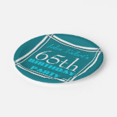 Assiettes En Carton 60e anniversaire Fête Rétro W Frame Plaques papier (Angle)