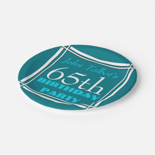 Assiettes En Carton 60e anniversaire Fête Rétro W Frame Plaques papier (Angle)