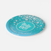 Assiettes En Carton 60e anniversaire fête turquoise bleu parties scint (Angle)