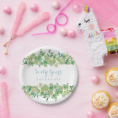 Assiettes En Carton 60e anniversaire Mariage Eucalyptus verdure (Fête)