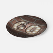 Assiettes En Carton 60e anniversaire marque marquee sur mur en brique (Angle)