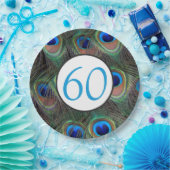Assiettes En Carton 60e anniversaire Peacock Feather (Fête)