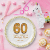 Assiettes En Carton 60e anniversaire Personnalisé (Fête)